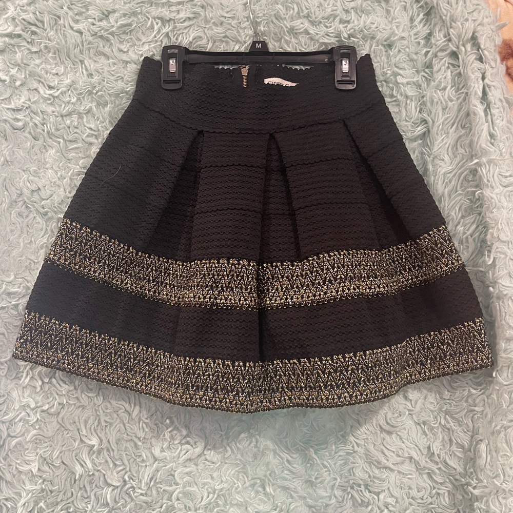 Ginger G. Black with gold accent short skirt.